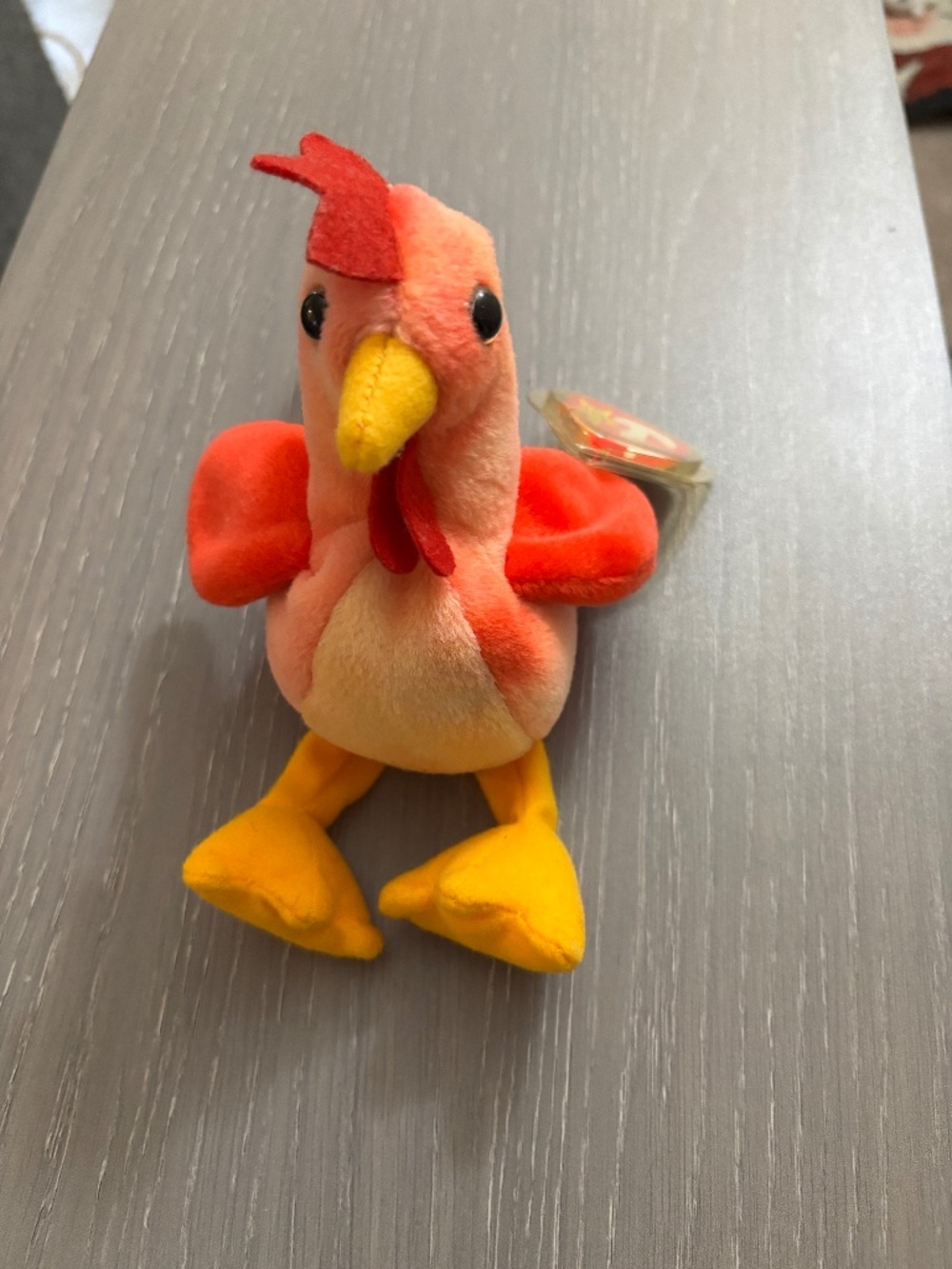 TY doodle the rooster in new condition but back of tag is damaged